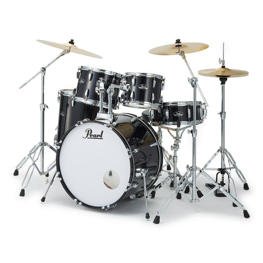 トピックスショッピングクレジット分割48回払いまで金利手数料0%！期間限定 2026年2月28日まで30,000円（税込）以上のお買い物が対象となります。本キャンペーンはクレジットカードでのお支払いは対象外となります。詳しくはお問い合わせください。アイテム説明このワンセットですぐに叩ける！パールおすすめのビギナー向けドラムフルセット。プレイヤーが何も持たずともいつでも演奏ができる、予備スティックまでもパッケージングした完全なドラムセット。要所に上級モデルの機能を投入することで操作性と耐久性を向上。6プライ（7mm)のポプラ材を採用したシェルは、ウッドならではのふくよかさで鳴りすぎず、他の楽器とのバランスがとれたサウンドが特長。付属のドラムペダルはダブルチェーンをはじめ、フラッグシップモデルを継承した機能が満載。ドラムスティックは折れた時を想定し2ペア、更にスティックバッグも付属しているという、ビギナーにとって最強パッケージ。どんな偉大なドラマーも、ビギナーとして最初の1歩を踏み出し、様々な努力を積み重ねてきた結果その地位に存在する。その素晴らしいドラム人生を始めるための重要なツールとしてふさわしいのがこの“ROADSHOW”。■シェルROADSHOWのドラムは、6プライ(7mm)のポプラ・シェルを採用し、フラッグシップモデルを継承したシェル成型方法でつくられる。・SHELL COMPOSITIONドラムシェルは、ドラムヘッドを叩いた時にその音を共鳴させ、ボリュームを増すよう成型されている。 ROADSHOWでは、6プライの7mmアジアンホワイトポプラ材を採用することにより、最適な音色とパワーを実現する。シェルの端の部分をベアリングエッジと呼び、ドラムヘッドがシェルに接する唯一の場所。ベアリングエッジの形状により、ドラムヘッドからシェルへの振動の伝わり方が異なってくるため、ドラムのトーンキャラクターに大きく影響する。 ROADSHOWに採用した45°ベアリングエッジは、パールが長年採用してきた信頼性の高いエッジ形状で、非常にレスポンスがよく、オープンなサウンドが特長で、各ドラムのチューニングもしやすくする。■ハードウェアROADSHOWに含まれるハードウェアパッケージは、エントリーモデルといえども信頼のおけるスペックです。力の入りがちな初心者の強烈なショットに耐えるために、すべてのラグや結合部の耐久性を高めています。 スタンドは軽量で調整可能な安心感のある設計です。■スネアRoadshowキットにとって重要なサウンドを担うスネアドラム。 Roadshowのスネアドラムは、軽いタッチでも優れたレスポンスを発揮しつつ、パワフルな音色を発揮する。■スタンドRoadshowキットは、エントリーモデルながらハードヒットに耐えるスタンド類を揃えており、さらに、ヘヴィなダブルブレースタイプのレッグを装備。 またそれぞれのスタンドは、ダイカストジョイントにより高さを調整でき、ティルター部は求める位置で確実にロックされる仕様。■シンバルエントリードラマー向けのドラムフルセットとして、Roadshowには16インチのクラッシュと20インチのライドシンバル、そして14インチハイハットが付属。 Roadshowのシンバルは、基本ビートを学ぶのに最適で、様々な刻みのパターン、要所でのアクセントに最適な組み合わせを用意。■フィニッシュRoadshowには、鮮やかなカラーリングが施され、耐久性に優れたカバリングフィニッシュが用意されている。スペック■セット内容・22"×16" バスドラム・10"×8" & 12"×9" タムタム・16"×16" フロアタム・14"×5.5" スネアドラム・H-50 ハイハットスタンド・S-50 スネアスタンド・P-50 ドラムペダル・B-50 シンバルブームスタンド（x2）・ドラムスローン・タムホルダー（x2）・14" ハイハットシンバル（x1ペア）・16" クラッシュシンバル・20" ライドシンバル・ドラムスティック（x2ペア）・スティックバッグ■SHELL：6 Ply 7mm Asian White Poplar■SNARE：Matching Wood Snare 14"x5.5"■HOOPS：Triple-Flanged Steel■TOM MOUNTS：BT-RSH■HEADS：Clear Tom Heads, Coated Snare Head, Self-Muffled Bass Head納期について売却時は迅速に商品情報の削除を心掛けておりますが、ショッピングページの更新までにタイムラグが生じ、ご注文のタイミングによっては商品のご用意ができない場合がございます。あらかじめご了承くださいますようお願い申し上げます。最強配送対象商品以外、納期のご確認はご注文前に「商品についての問合わせ」よりお問い合わせください。