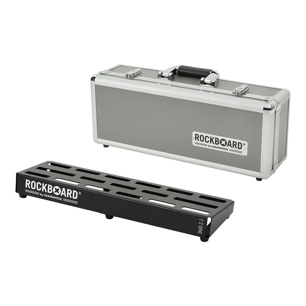 Effector Case - RockBoard by Warwick DUO 2.1, Pedalboard with Flight Case [RBO B 2.1 DUO C]
