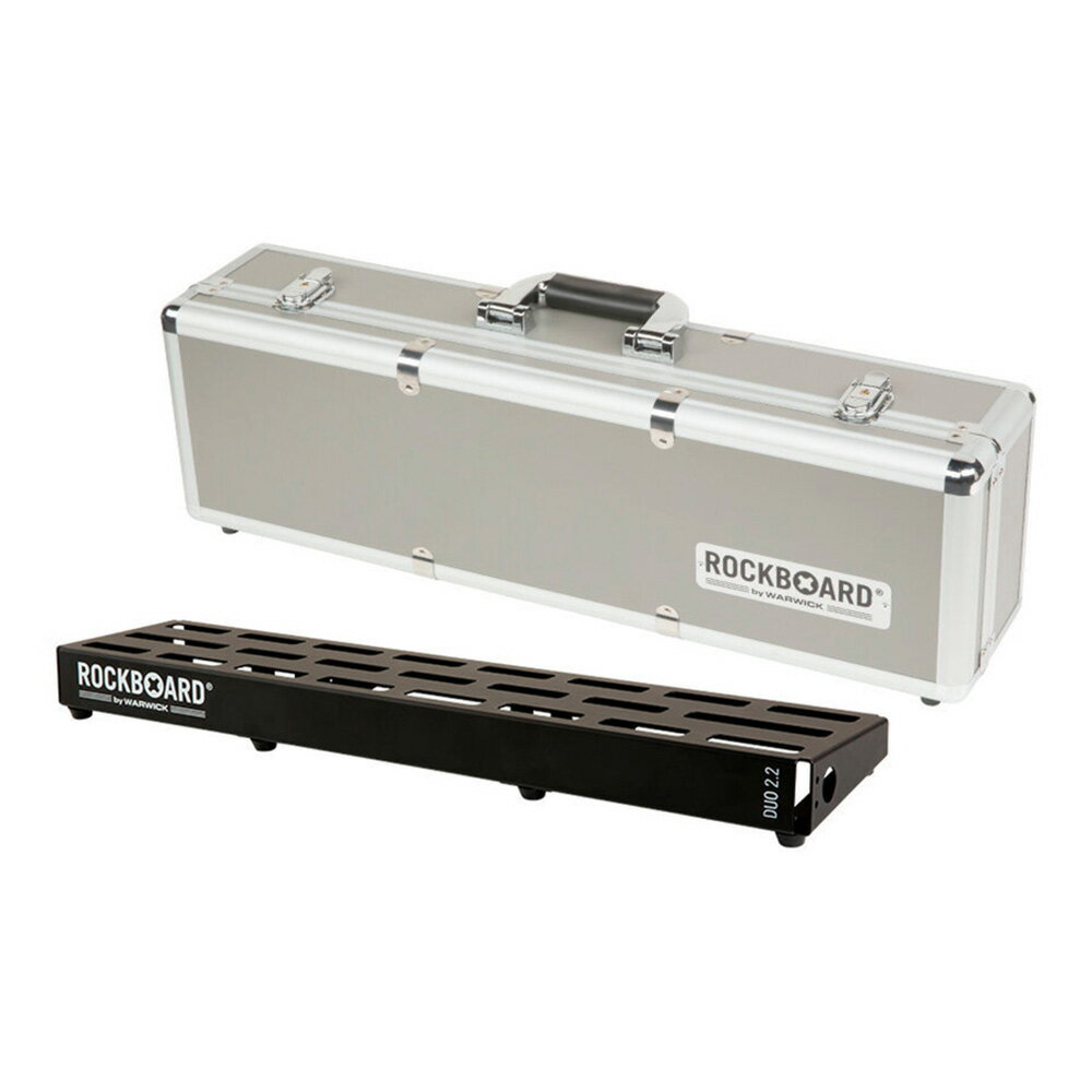Effector Case - RockBoard by Warwick DUO 2.2, Pedalboard with Flight Case [RBO B 2.2 DUO C]