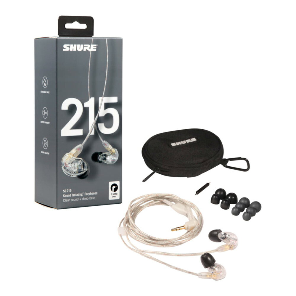 ■1,000円OFFクーポン配布中 Shure SE215-CL-A クリアー 3