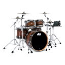 dw DWe 5-Piece Complete Bundle Kit Candy Black Burst over Curly Maple Exotic