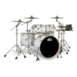 dw DWe 5-Piece Complete Bundle Kit White Marine Pearl FinishPly