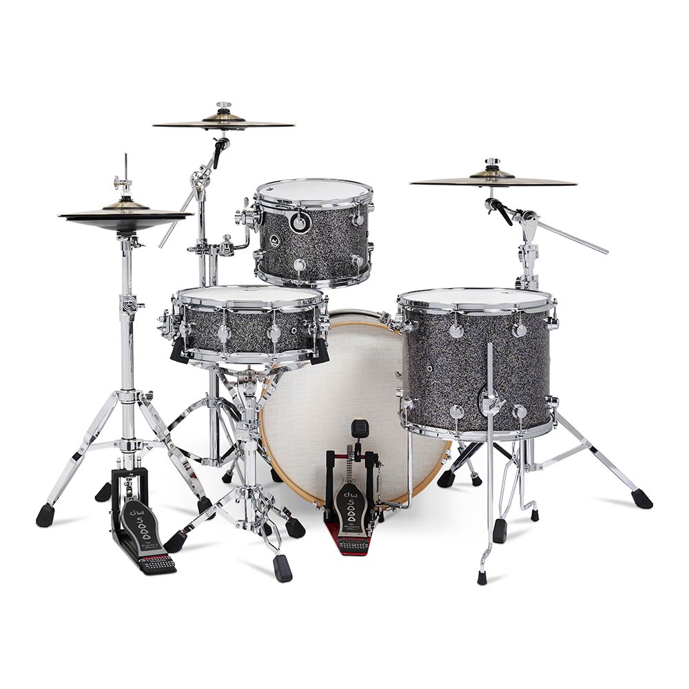 dw DWe 4-Piece Complete Bundle Kit Black Galaxy FinishPly™ Plus set