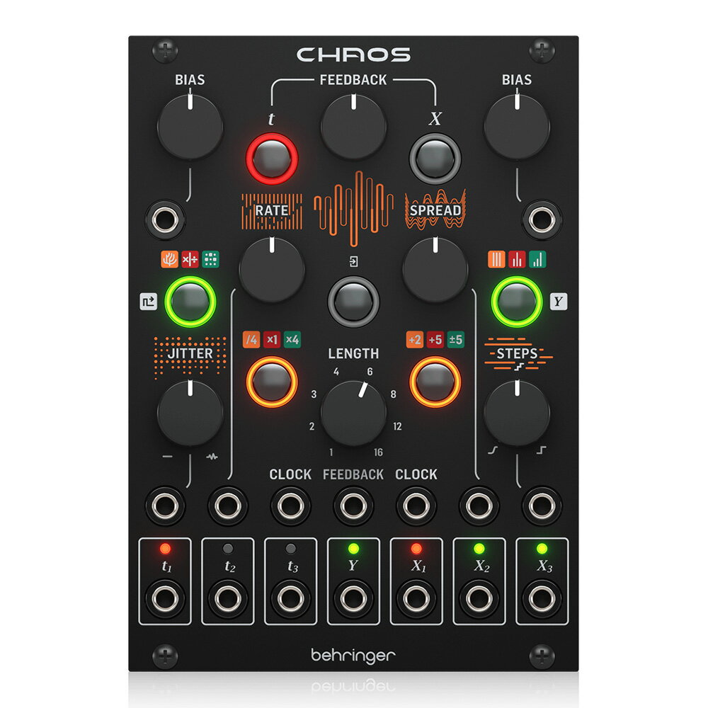 トピックスショッピングクレジット分割48回払いまで金利手数料0%！期間限定 2025年11月30日まで30,000円（税込）以上のお買い物が対象となります。本キャンペーンはクレジットカードでのお支払いは対象外となります。詳しくはお問い合わせください。アイテム説明ユーロラック用アナログランダムサンプラーモジュール。■特長・ランダムなリズムを作成可能なアナログサンプラーモジュール・Mutable Instruments Marbled*をベースに作成されたサウンドエンジン・ランダムなゲートシーケンスクロックを作成するtジェネレーター・tジェネレーターのランダムクロックで動作し3つのランダムCVソースを出力するXジェネレーター・カスタムスケールもプログラミング可能な6種類のプリセットスケール・メインサウンドとダイナミックバリアントに他王する2つの独立したオーディオ出力・ユーロラック仕様：18HP, 100mA@+12V, 60mA@-12Vスペック■アナログランダムサンプラーモジュール■コネクティビティCV入力：3.5mm TS, -5V~+5V, 100kΩClock入力：3.5mm TS, 最大+8V, 100kΩ, tクロック最大1kHz, Xクロック最大8kHzCV出力：3.5mm TS, -5V~+5VTrigger出力：3.5mm TS, 0V~+8V(Vトリガー)■電源ユーロラック電源：100mA@+12V, 60mA@-12V■サイズ/重さサイズ：128.5 x 91.12 x 41.2 mm(H x W x D)ユーロラック：18HP重さ：0.17 Kg納期について売却時は迅速に商品情報の削除を心掛けておりますが、ショッピングページの更新までにタイムラグが生じ、ご注文のタイミングによっては商品のご用意ができない場合がございます。あらかじめご了承くださいますようお願い申し上げます。最強配送対象商品以外、納期のご確認はご注文前に「商品についての問合わせ」よりお問い合わせください。