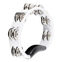MEINL Headliner Series Handheld ABS Tambourine - White/HandHeld/Double Row Jingl...