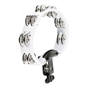 MEINL Headliner Series Mountable ABS Tambourine - White/Mountable/Double Row Jin...