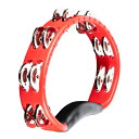 MEINL Headliner Series Handheld ABS Tambourine - Red/HandHeld/Double Row Jingle ...