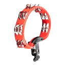 MEINL Headliner Series Mountable ABS Tambourine - Red/Mountable/Double Row Jingl...