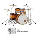 Pearl DECADE MAPLE "Ready Set Go" DMP825S/C-2CSN #229 White Satin Pearl