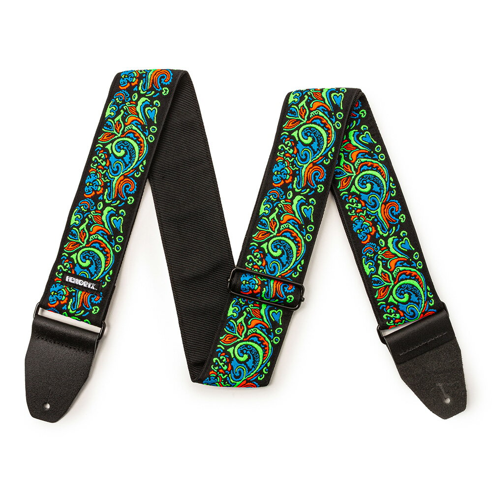 Jim Dunlop JIMI HENDRIX BLACKLIGHT LOVE DROPS BLUE STRAP [JH27]