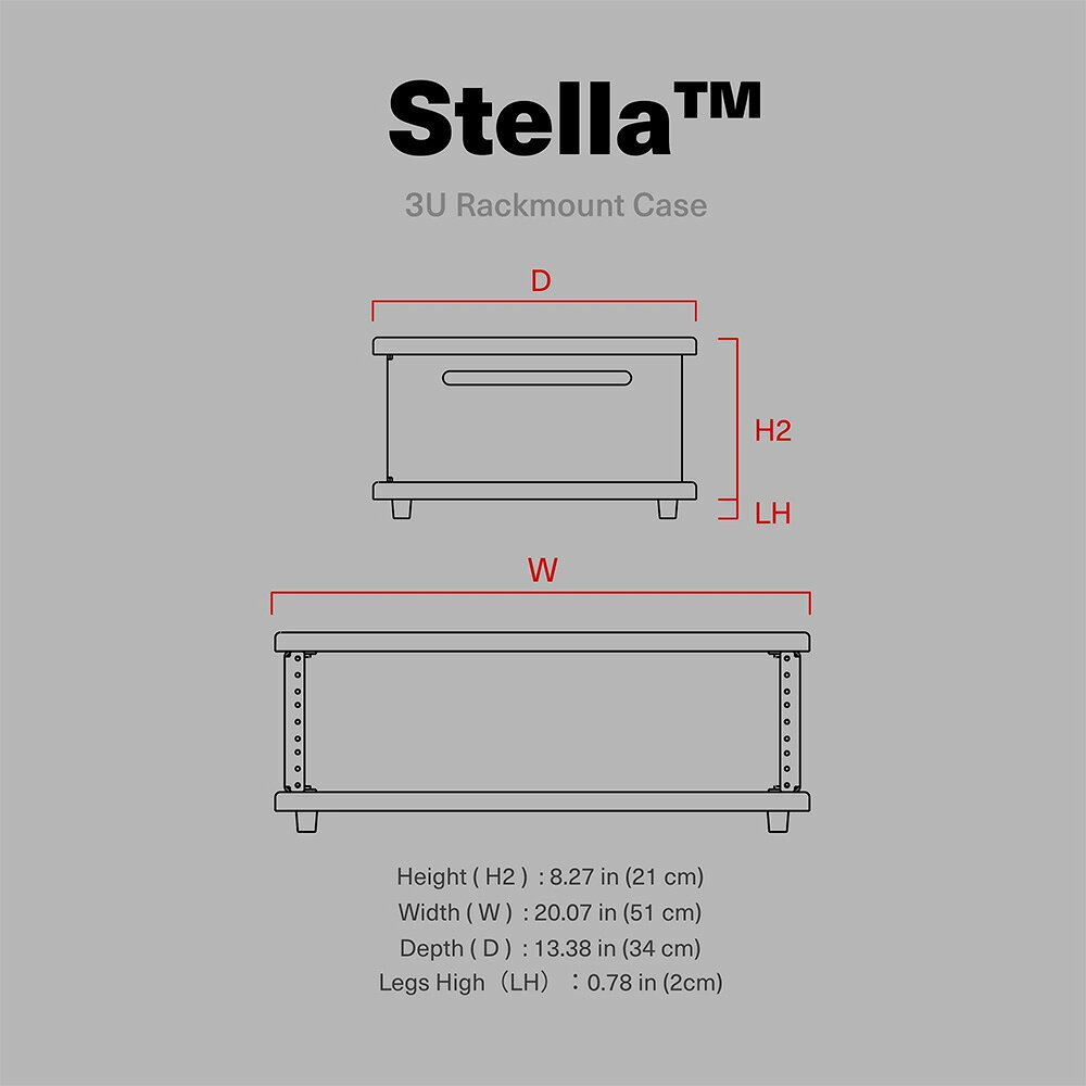 ミュージックランドKEY EASTのWavebone Stella Portable Rack Case-3U/Black｜アングル3
