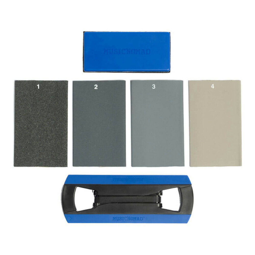 トピックスショッピングクレジット分割48回払いまで金利手数料0%！期間限定 2025年11月30日まで30,000円（税込）以上のお買い物が対象となります。本キャンペーンはクレジットカードでのお支払いは対象外となります。詳しくはお問い合わせください。アイテム説明MN860 -Tracers Fret Finishing Kit- は、フレットクラウンの加工やエッジの面取り、磨き作業、さらにフレットを鏡面仕上げにするために必要なツールが揃ったキットです。ギターのフレット作業を高品質で快適に行えるよう設計されています。・Micro-Meshループ：84?の広い研磨面を持ち、独自のMicro-Mesh技術で均一な研磨クリスタルを布地に固定しています。1000、3600、6000、12000の4段階の番手があり、効率的な順序で使用可能です。・カスタムデザインのハンドル：Tracers Fret Top Handleは、快適さとコントロール性に優れ、長時間の作業でも手が疲れにくい設計です。両端にラバーと独自の角度が施されており、どのサイズのフレットも磨きやすくなっています。・2-in-1 Fret End Handle：硬いプラスチック面でフレット端の面取りを行い、柔らかい黒のフォーム面で角度を滑らかに仕上げることが可能です。・クイックリリース設計：Micro-Meshループの交換が簡単にできるため、長期間の使用が可能です。スペック■付属品・Micro-Meshループ1組：さまざまな研磨番手を含み、初回の使用に必要な全てが揃っています。・収納ケース：引き出しやフックにかけて保管でき、キットの管理がしやすくなっています。■注意点・交換部品：Micro-Meshループは使用頻度に応じて交換が必要です（別売）。■パッケージサイズ：15.8 x 9.3 x 2.3cm■総重量(パッケージを含む)：0.12kg納期について売却時は迅速に商品情報の削除を心掛けておりますが、ショッピングページの更新までにタイムラグが生じ、ご注文のタイミングによっては商品のご用意ができない場合がございます。あらかじめご了承くださいますようお願い申し上げます。最強配送対象商品以外、納期のご確認はご注文前に「商品についての問合わせ」よりお問い合わせください。