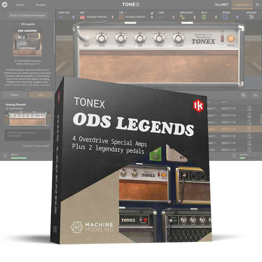IK Multimedia TONEX ODS Legends [�᡼��Ǽ��][�᡼�����ץ��⡼����� 2026/1/05�ޤ�]