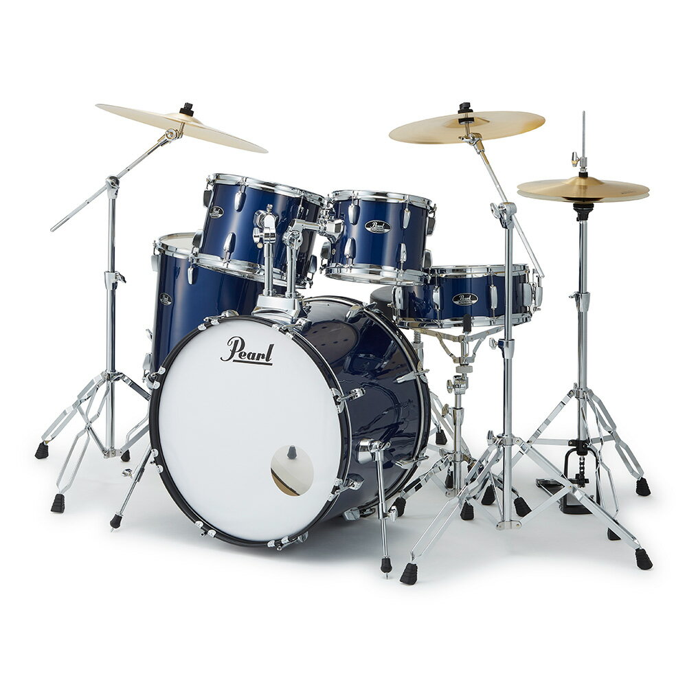 トピックスショッピングクレジット分割48回払いまで金利手数料0%！期間限定 2026年2月28日まで30,000円（税込）以上のお買い物が対象となります。本キャンペーンはクレジットカードでのお支払いは対象外となります。詳しくはお問い合わせください。アイテム説明このワンセットですぐに叩ける！パールおすすめのビギナー向けドラムフルセット。プレイヤーが何も持たずともいつでも演奏ができる、予備スティックまでもパッケージングした完全なドラムセット。要所に上級モデルの機能を投入することで操作性と耐久性を向上。6プライ（7mm)のポプラ材を採用したシェルは、ウッドならではのふくよかさで鳴りすぎず、他の楽器とのバランスがとれたサウンドが特長。付属のドラムペダルはダブルチェーンをはじめ、フラッグシップモデルを継承した機能が満載。ドラムスティックは折れた時を想定し2ペア、更にスティックバッグも付属しているという、ビギナーにとって最強パッケージ。どんな偉大なドラマーも、ビギナーとして最初の1歩を踏み出し、様々な努力を積み重ねてきた結果その地位に存在する。その素晴らしいドラム人生を始めるための重要なツールとしてふさわしいのがこの“ROADSHOW”。■シェルROADSHOWのドラムは、6プライ(7mm)のポプラ・シェルを採用し、フラッグシップモデルを継承したシェル成型方法でつくられる。・SHELL COMPOSITIONドラムシェルは、ドラムヘッドを叩いた時にその音を共鳴させ、ボリュームを増すよう成型されている。 ROADSHOWでは、6プライの7mmアジアンホワイトポプラ材を採用することにより、最適な音色とパワーを実現する。シェルの端の部分をベアリングエッジと呼び、ドラムヘッドがシェルに接する唯一の場所。ベアリングエッジの形状により、ドラムヘッドからシェルへの振動の伝わり方が異なってくるため、ドラムのトーンキャラクターに大きく影響する。 ROADSHOWに採用した45°ベアリングエッジは、パールが長年採用してきた信頼性の高いエッジ形状で、非常にレスポンスがよく、オープンなサウンドが特長で、各ドラムのチューニングもしやすくする。■ハードウェアROADSHOWに含まれるハードウェアパッケージは、エントリーモデルといえども信頼のおけるスペックです。力の入りがちな初心者の強烈なショットに耐えるために、すべてのラグや結合部の耐久性を高めています。 スタンドは軽量で調整可能な安心感のある設計です。■スネアRoadshowキットにとって重要なサウンドを担うスネアドラム。 Roadshowのスネアドラムは、軽いタッチでも優れたレスポンスを発揮しつつ、パワフルな音色を発揮する。■スタンドRoadshowキットは、エントリーモデルながらハードヒットに耐えるスタンド類を揃えており、さらに、ヘヴィなダブルブレースタイプのレッグを装備。 またそれぞれのスタンドは、ダイカストジョイントにより高さを調整でき、ティルター部は求める位置で確実にロックされる仕様。■シンバルエントリードラマー向けのドラムフルセットとして、Roadshowには16インチのクラッシュと20インチのライドシンバル、そして14インチハイハットが付属。 Roadshowのシンバルは、基本ビートを学ぶのに最適で、様々な刻みのパターン、要所でのアクセントに最適な組み合わせを用意。■フィニッシュRoadshowには、鮮やかなカラーリングが施され、耐久性に優れたカバリングフィニッシュが用意されている。スペック■セット内容・22"×16" バスドラム・10"×8" & 12"×9" タムタム・16"×16" フロアタム・14"×5.5" スネアドラム・H-50 ハイハットスタンド・S-50 スネアスタンド・P-50 ドラムペダル・B-50 シンバルブームスタンド（x2）・ドラムスローン・タムホルダー（x2）・14" ハイハットシンバル（x1ペア）・16" クラッシュシンバル・20" ライドシンバル・ドラムスティック（x2ペア）・スティックバッグ■SHELL：6 Ply 7mm Asian White Poplar■SNARE：Matching Wood Snare 14"x5.5"■HOOPS：Triple-Flanged Steel■TOM MOUNTS：BT-RSH■HEADS：Clear Tom Heads, Coated Snare Head, Self-Muffled Bass Head納期について売却時は迅速に商品情報の削除を心掛けておりますが、ショッピングページの更新までにタイムラグが生じ、ご注文のタイミングによっては商品のご用意ができない場合がございます。あらかじめご了承くださいますようお願い申し上げます。最強配送対象商品以外、納期のご確認はご注文前に「商品についての問合わせ」よりお問い合わせください。