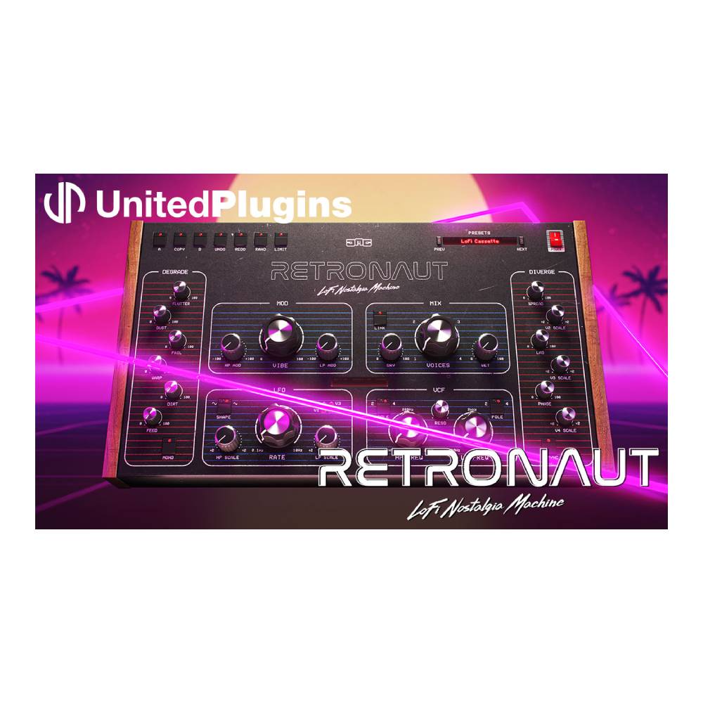Dtm, Recording, Pa Instruments - UnitedPlugins Retronaut [メール納品][メーカープロモーション 5/24まで]