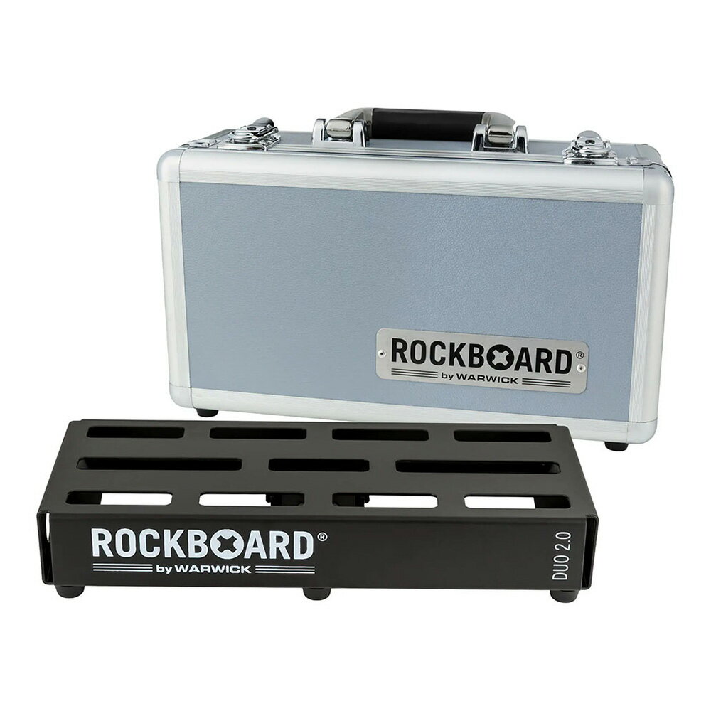 Effector Case - RockBoard by Warwick DUO 2.0, Pedalboard with Flight Case [RBO B 2.0 DUO C]