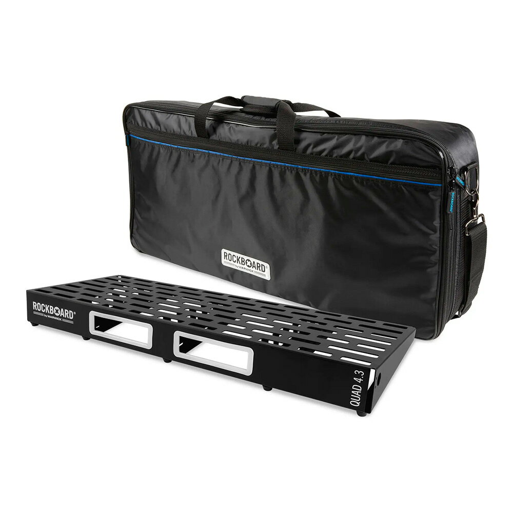 Effector Case - RockBoard by Warwick QUAD 4.3, Pedalboard with Gig Bag [RBO B 4.3 QUAD B]