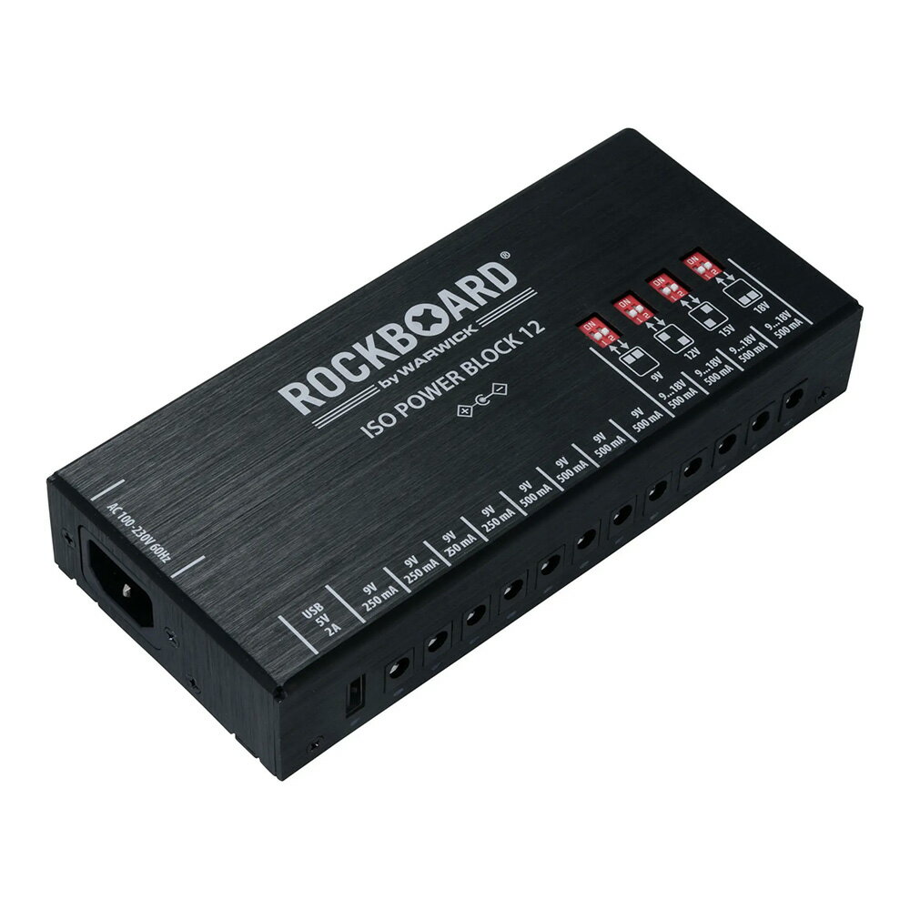 Other - RockBoard by Warwick ISO Power Block V12 IEC - Isolated Multi Power Supply [RBO POW ISO 12 IEC]
