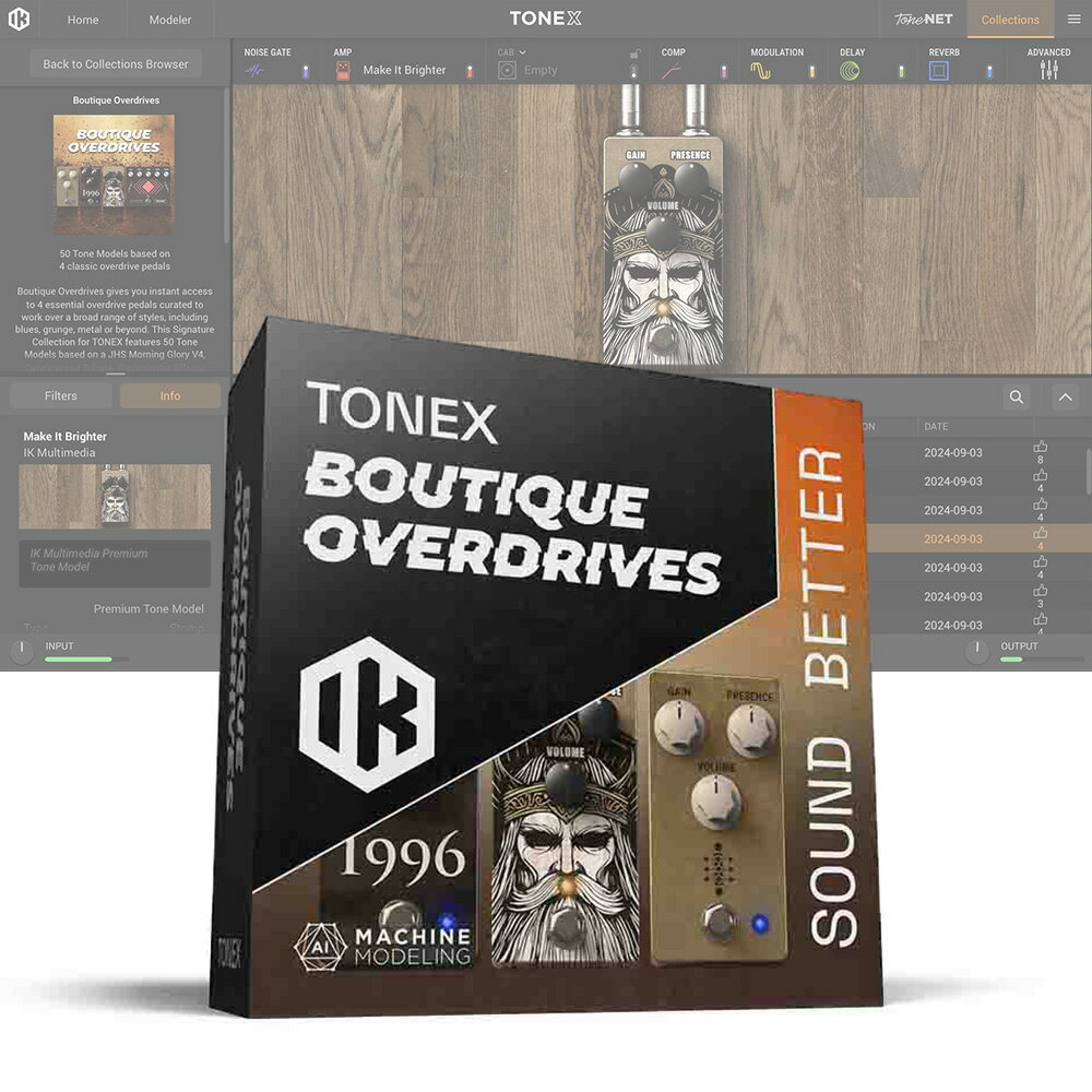 乐天商城 - IK Multimedia TONEX Boutique Overdrives [メール納品][メーカープロモーション 6/29まで]