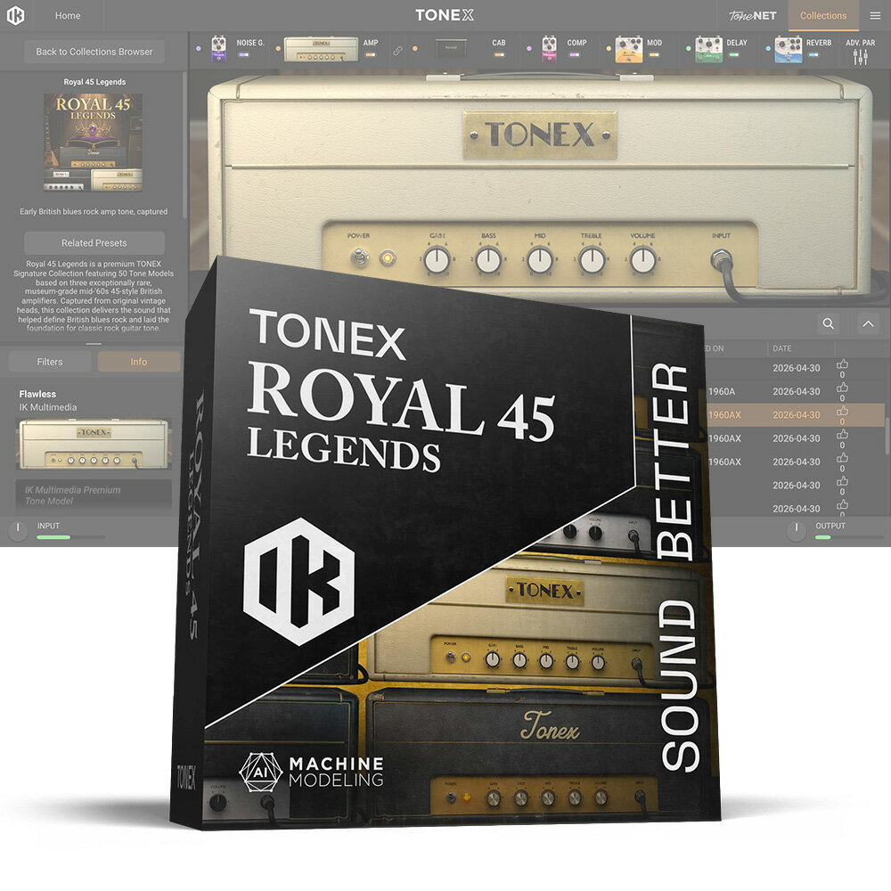 IK Multimedia TONEX Royal 45 Legends [メール納品]