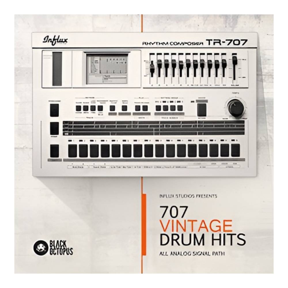 BLACK OCTOPUS TR-707 VINTAGE DRUM HITS BY INFLUX STUDIOS 
