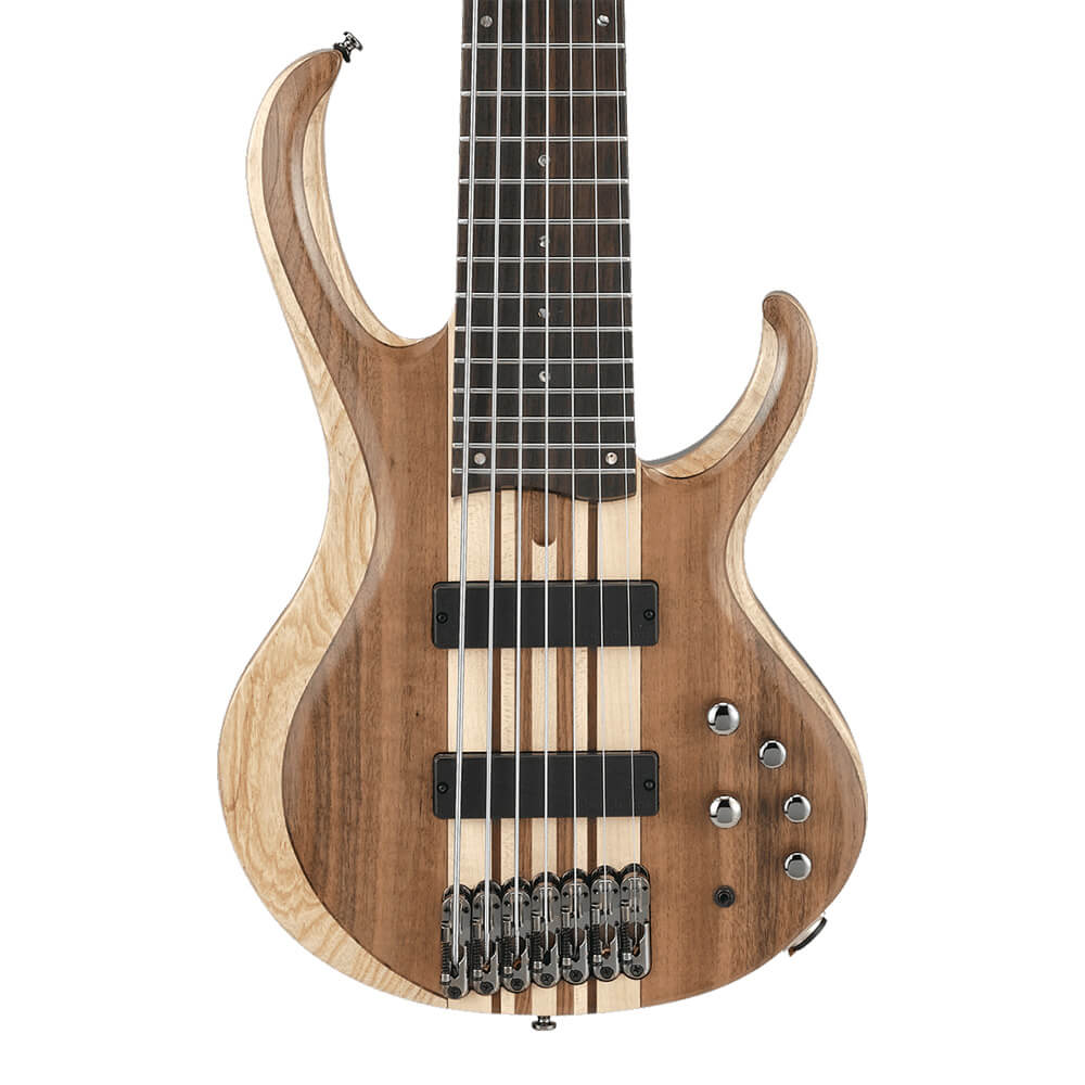 トピックスショッピングクレジット分割48回払いまで金利手数料0%！期間限定 2025年11月30日まで30,000円（税込）以上のお買い物が対象となります。本キャンペーンはクレジットカードでのお支払いは対象外となります。詳しくはお問い合わせください。アイテム説明ハイスペックと共にプレイヤーの感性を刺激する表現力を備えたベース、それがIbanez BTB - Boutique Bass。深いカッタウェイ形状とスルーネック構造は、優れたプレイアビリティとサステインをもたらし、選び抜かれた材構成と各弦独立構造ブリッジは、Boutiqueの名を体現する装いと豊かなトーンとを約束する。■Ibanez Custom Electronics 3-band EQ w/Mid frequency switchワイド・レンジ&低ノイズのアクティブ・サウンドを生み出すイコライザーです。（006Pアルカリ電池駆動）スイッチの切り替えにより、ベース・サウンドの要である中音域の周波数帯を250Hz、450Hz、700Hzに切り替えることが可能です。■Bartolini? BH2 pickupsタイトなボトム・エンドと豊かなミッドレンジとともに、バランスの良いウォームなレスポンスが特徴の、Bartolini? BH2 ピックアップを搭載しています。■MR5 bridge他の弦の振動の影響をうけにくい、各弦独立構造のMR5（モノレール）ブリッジを採用しています。サドルはブリッジ本体にスクリューで固定され、弦振動をより確実にボディへと伝達します。スペック■neck type : BTB7 / 9pc Maple/Walnut / neck-through w/Graphite reinforcement rods■top/back/body : Walnut top / Ash/Okoume wing body■fretboard : Rosewood fretboard / Abalone dot inlay■fret : Medium Stainless Steel frets■number of frets : 24 (+ zero fret)■bridge : MR5 bridge■string space : 15.5mm■neck pickup : Bartolini? BH2 neck pickup (Passive)■bridge pickup : Bartolini? BH2 bridge pickup (Passive)■equaliser : Ibanez Custom Electronics 3-band EQ w/Mid frequency switch■factory tuning : 1F,2C,3G,4D,5A,6E,7B■strings : D'Addario? EXL170-5SL + .020p + .032■string gauge : .020p/.032/.045/.065/.080/.100/.130■hardware color : Cosmo black■NECK DIMENSIONS・Scale：889mm/35"・Width：63mm at NUT・Width：96mm at 24F・Thickness：21mm at 1F・Thickness：24mm at 12F・Radius：950mmR■OTHERS・SPOTモデル・ソフトケース付属※画像はイメージとなります。商品の特性上、杢目や色味は個体差がございます。納期について売却時は迅速に商品情報の削除を心掛けておりますが、ショッピングページの更新までにタイムラグが生じ、ご注文のタイミングによっては商品のご用意ができない場合がございます。あらかじめご了承くださいますようお願い申し上げます。あす楽対象商品以外、納期のご確認はご注文前に「商品についての問合わせ」よりお問い合わせください。