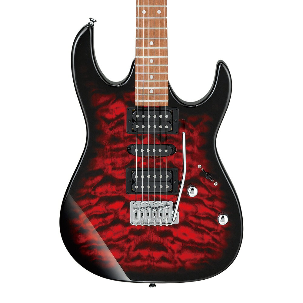 Ibanez アイバニーズ エレキギター Gio GRX70QA-TRB (Transparent Red Burst)