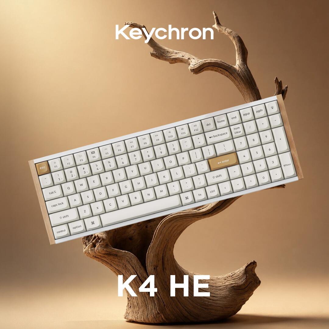Keychron K4 HE マグネットスイッチ搭載 QMK ワイヤレス カスタムキーボード