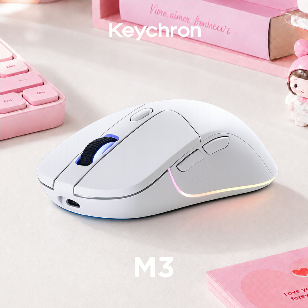 Keychron M3 ワイヤレスマウス_マルチペアリング_オフィス_テレワーク_ゲーミング_macOS_Windows_iOS_Android_Linux_人気