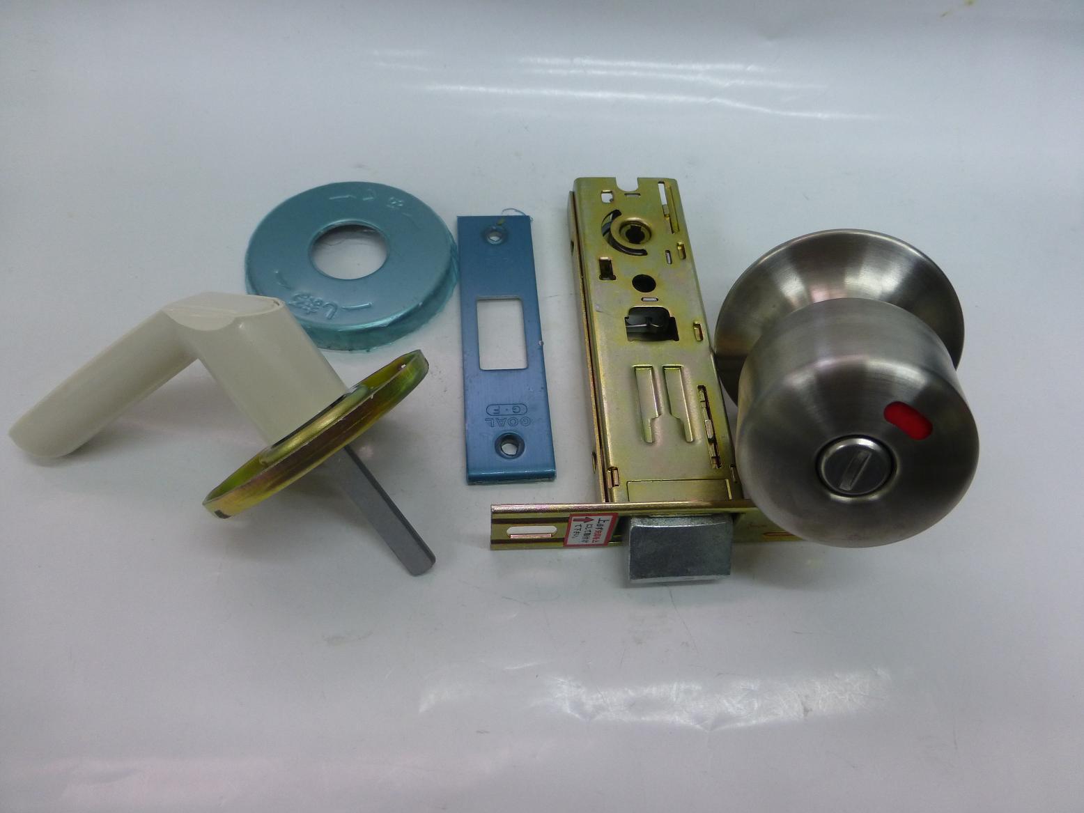 GOAL 握り玉錠　GB-44　内部レバーハンドル　YKK　B/S100mm　25mm〜33mm