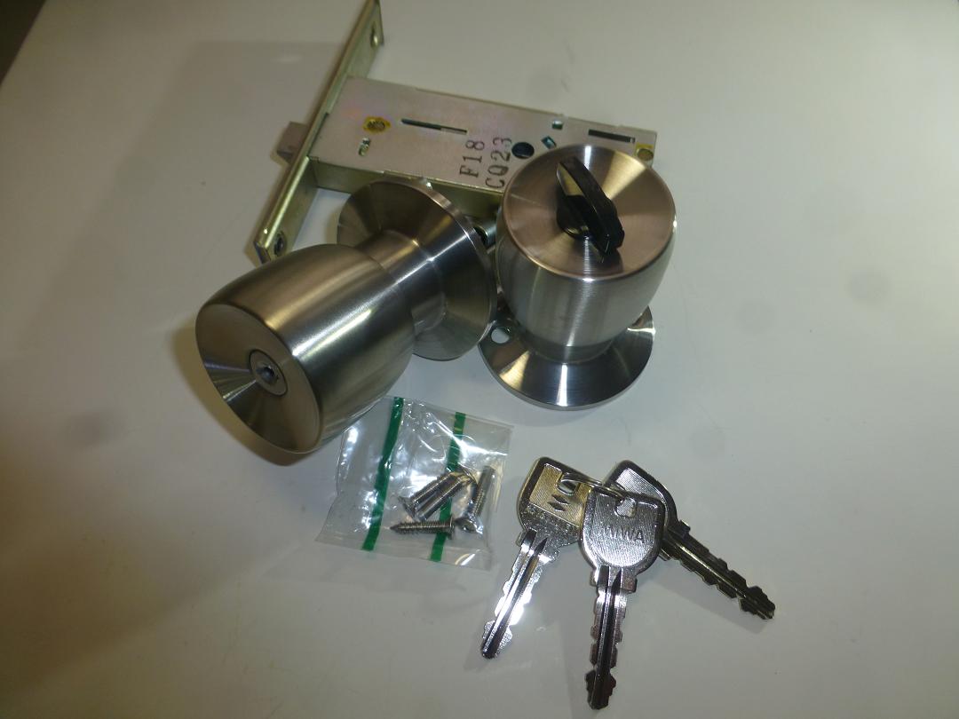 MIWA 握り玉錠 WD4333　28〜34mm　B/S100mm　HBZSP