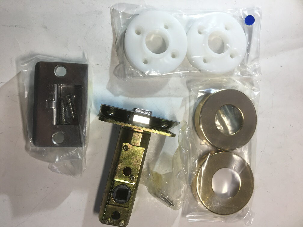 乐天商城 - 日中　レバーハンドル丸座＆ストライカー　ゴールド