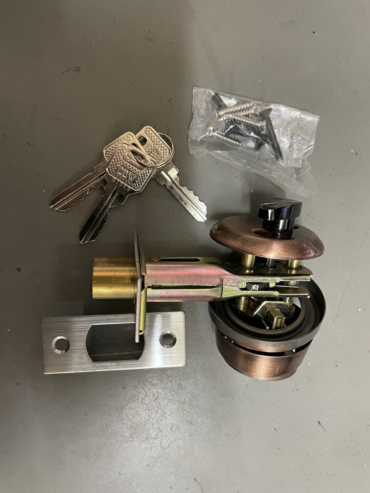 乐天商城 - COW 本締り錠　B/S60 　ブラウン 扉厚30～45mm