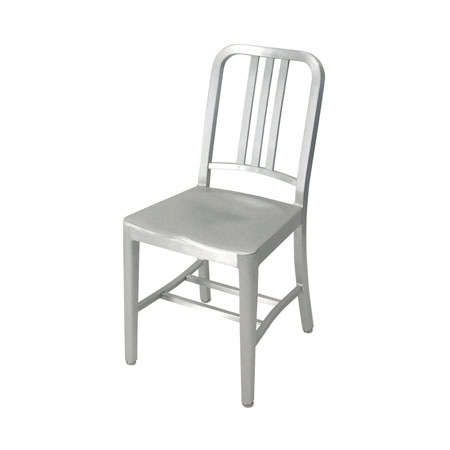 エメコ ネイビーチェア /E1006/ emeco navy chair / カラー：シルバー（光沢なし）　海軍 ベティー・グレイブル グレッグ・バックバインダー アルミニウム フィリップ・スタルク コカコーラ /
