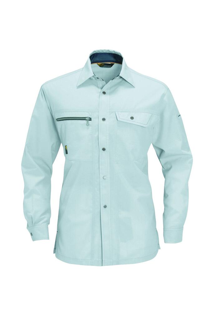 樂天商城 - BURTLE バートル 長袖シャツ 9063 ソフトタッチトロピカル 制電ケア 春夏用 作業服 ワークウェア メンズ アースグリーン 受注発注