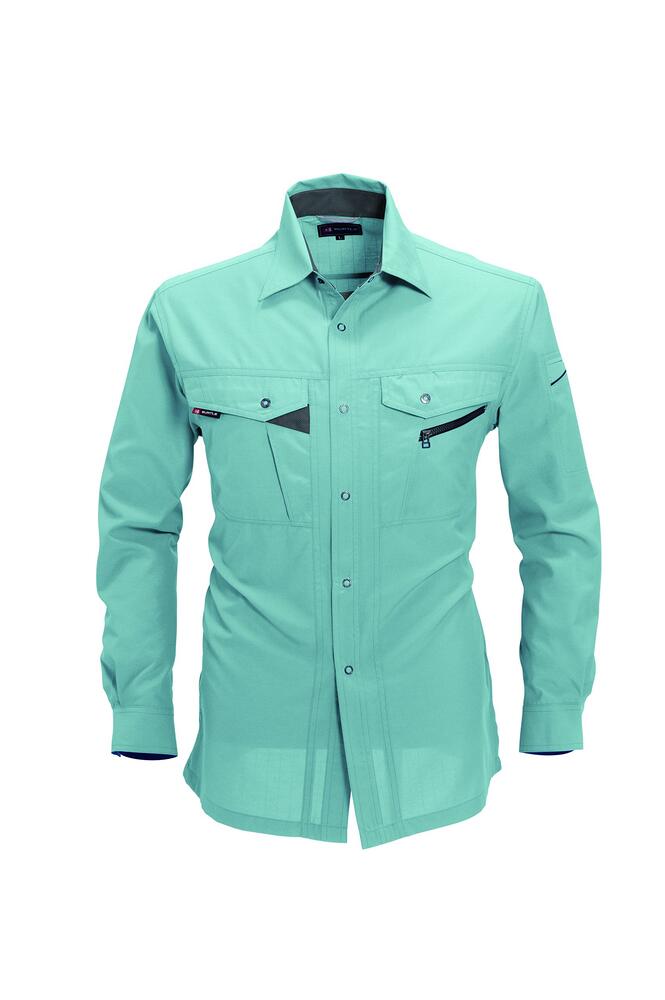 BURTLE バートル 7063 長袖シャツ 作業服 作業着 ワークシャツ 制電 ソフトワーク 伸縮性 快適 混紡素材 春夏 ユニセックス 受注発注