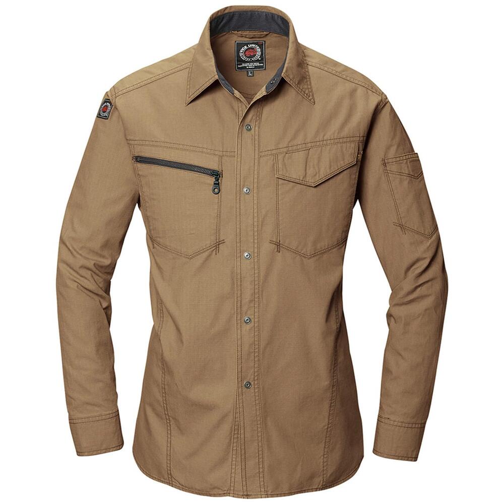 樂天商城 - BURTLE バートル 長袖シャツ 作業服 ワークウェア 5103 綿100% 製品洗い 日本製生地 春夏 作業着 カジュアル ユニセックス 受注発注