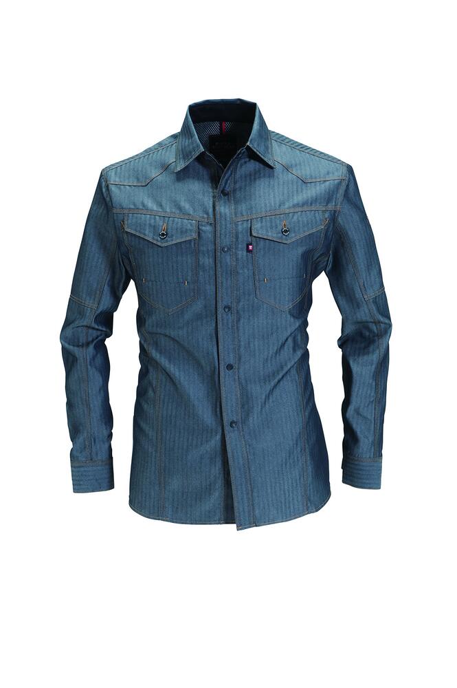 樂天商城 - BURTLE バートル 長袖シャツ ワークシャツ 1515 制電ケア 帯電防止 JIS適合 日本製素材 春夏用 ユニセックス作業服 受注発注