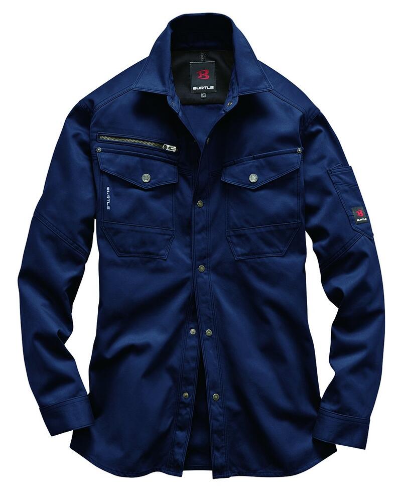 樂天商城 - BURTLE バートル 長袖シャツ 作業服 ワークシャツ 8105 綿100% 防縮 耐久性 通年 秋冬 作業現場 普段使い ユニセックス 男女兼用 受注発注