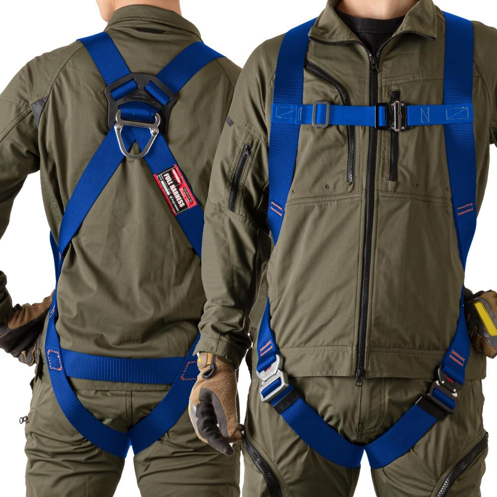 樂天商城 - TSUYORON ツヨロン 藤井電工 フルハーネス型 墜落制止用器具 安全帯 TH-510-OT ライトハーネス 新規格 軽量 ワンタッチV腿 X型背 高所作業用 本体のみ 受注発注