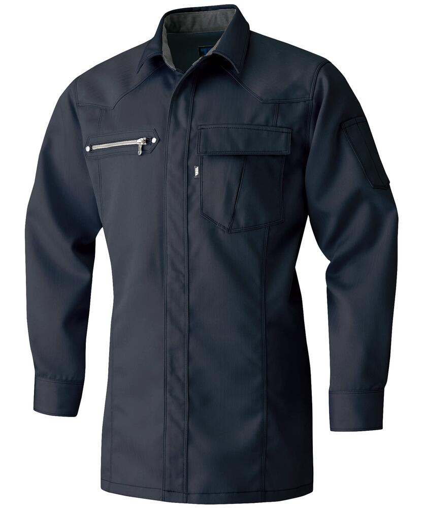 樂天商城 - TORAICHI 寅壱 長袖シャツ ワークシャツ 3920-125 制電 ミニヘリンボーン イージーケア オールシーズン 作業服 メンズ 受注発注