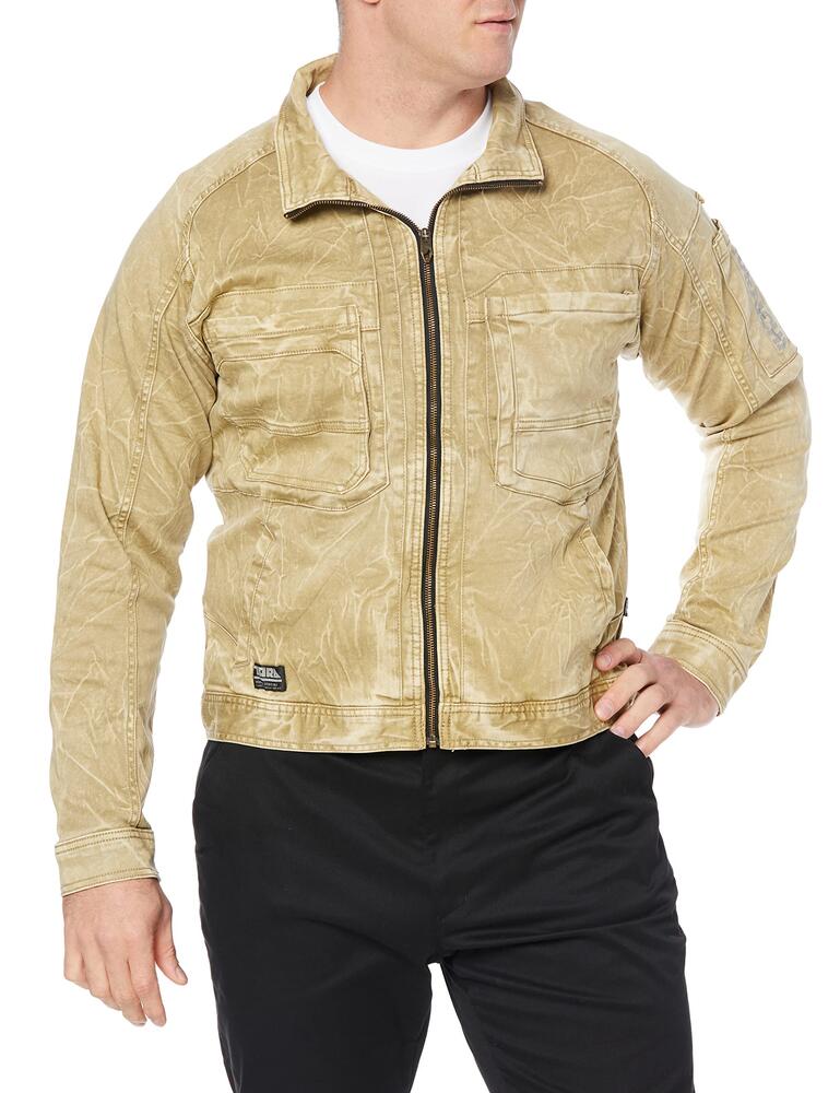 樂天商城 - TORAICHI 寅壱 ワークジャケット 作業服 作業着 ブルゾン ムラ染め 横ストレッチ ラグランスリーブ 春夏秋冬 仕事着 カジュアル かっこいい おしゃれ メンズ 男性用 受注発注