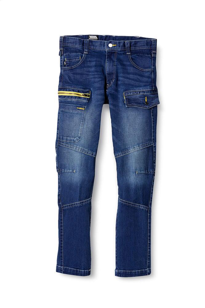 樂天商城 - TORAICHI 寅壱 トライチ カーゴパンツ 作業ズボン デニムパンツ ワークパンツ 8940-219 ストレッチヒッコリーデニム ヴィンテージ加工 動きやすい 通年 作業服 ワークウェア カジュアル メンズ 受注発注