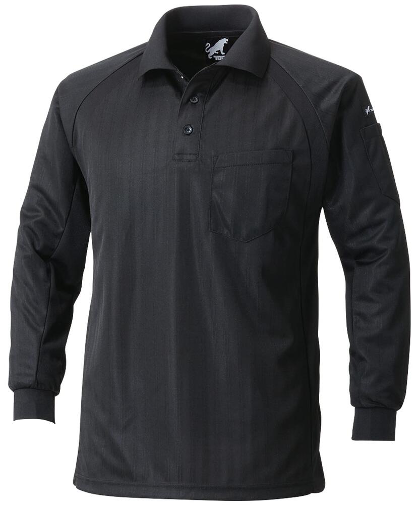 樂天商城 - TORAICHI 寅壱 トライチ 長袖ポロシャツ 作業着 作業服 7983-614 シャドーブリスター 光沢 高級感 ゴールドロゴ 脇メッシュ 吸汗速乾 消臭 オールシーズン 通年 メンズ 受注発注