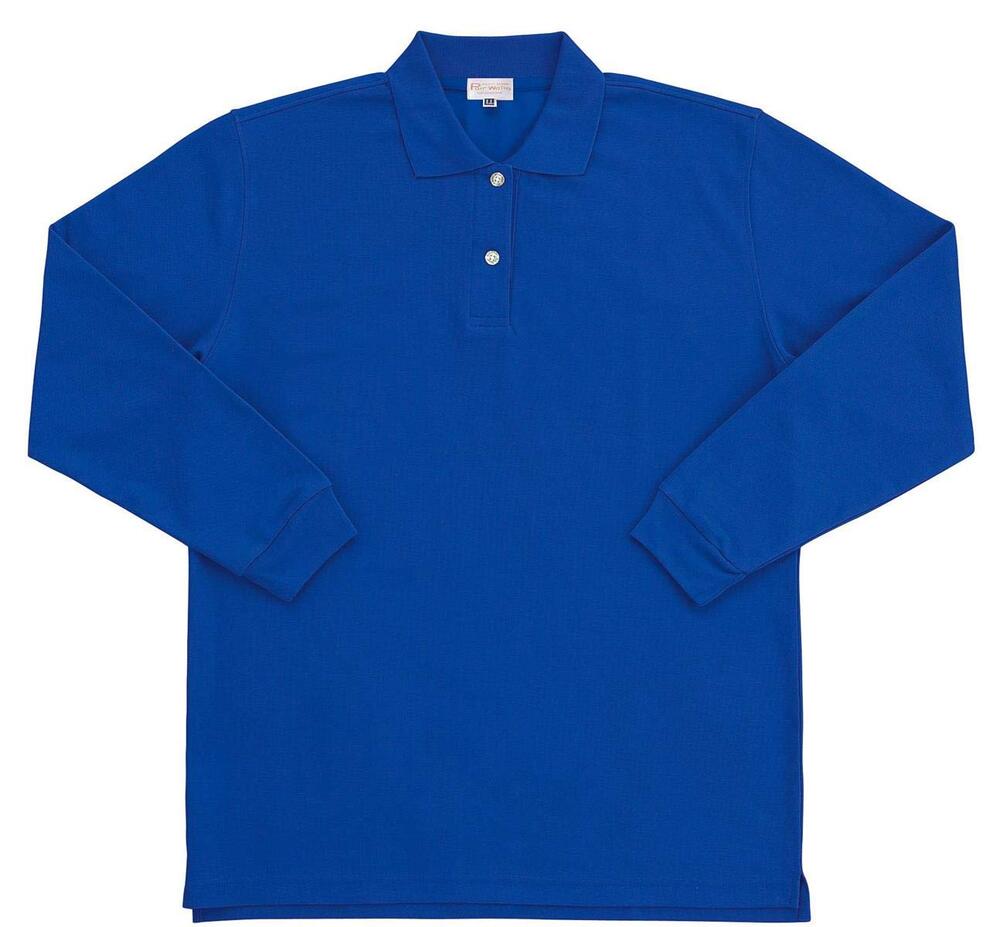 樂天商城 - KURO DARUMA クロダルマ レディース 長袖ポロシャツ 作業着 ワークウェア 25441L 脇スリット 鹿の子 表ポリエステル裏綿で肌触り快適 通年 オフィス 事務服 受注発注