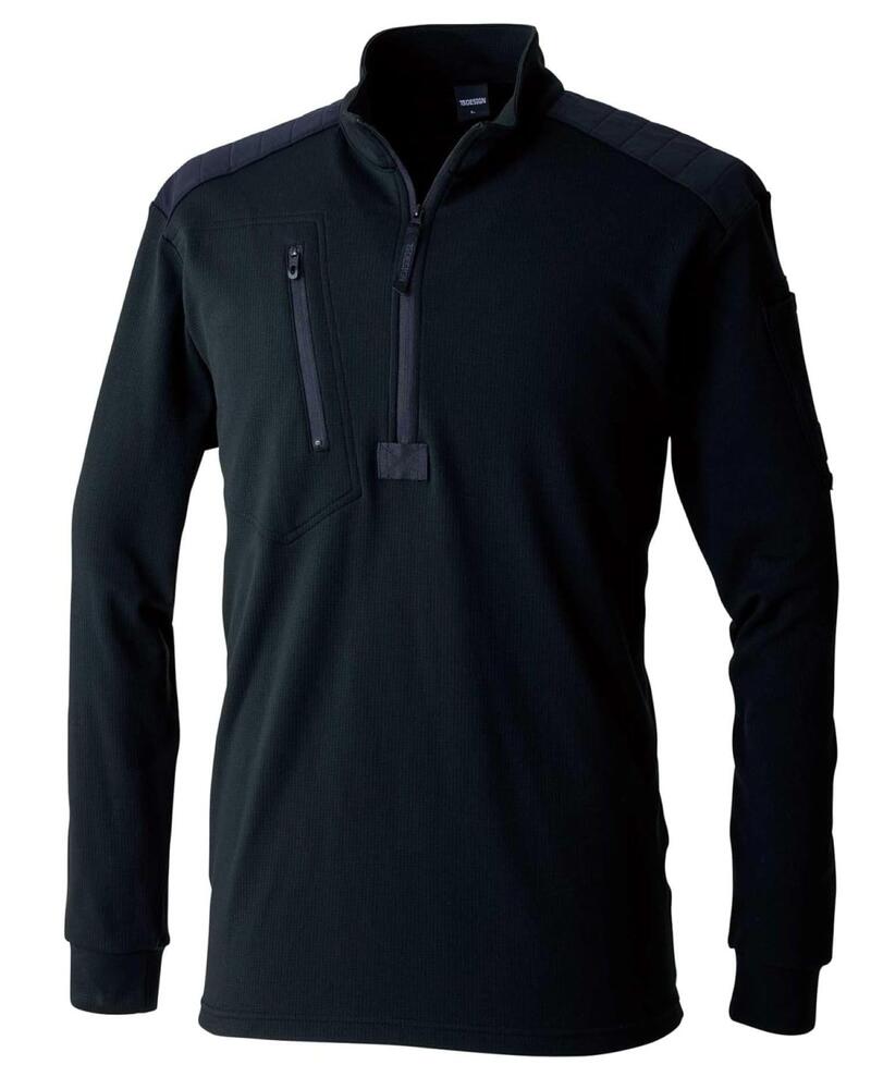 TS DESIGN ティーエスデザイン Knicker’s ニッカーズ ドライワッフル ハーフジップ 5531 長袖シャツ 速乾 断熱 蒸れにくい 秋冬 作業着 ワークウェア ユニセックス 受注発注