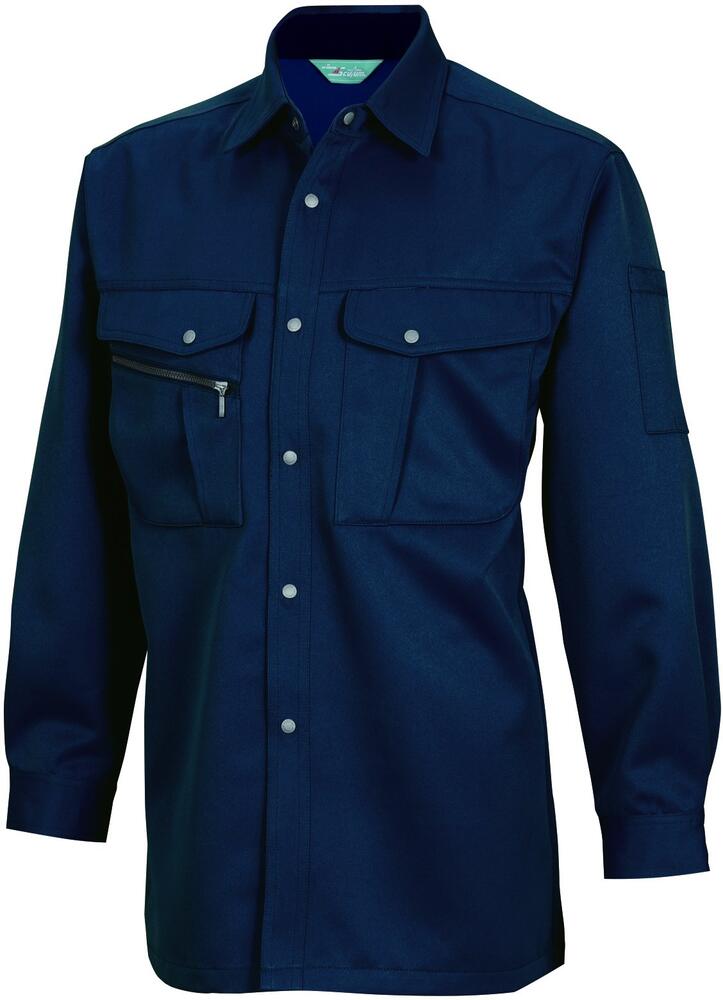 樂天商城 - TS DESIGN ティーエスデザイン 藤和 長袖シャツ 作業服 作業着 ワークシャツ 7115 ストレッチ 帯電防止 導電繊維 秋冬 ワークウェア メンズ ユニセックス 受注発注