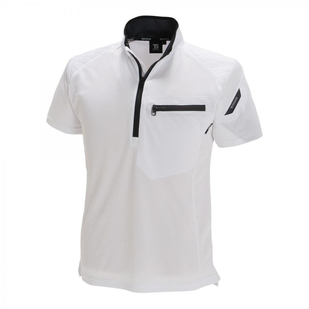 樂天商城 - TS DESIGN TSデザイン 藤和 ワークニットショートシャツ 半袖ポロシャツ 846355 吸汗速乾 消臭 肩補強 オールシーズン 作業服 ユニセックス 受注発注