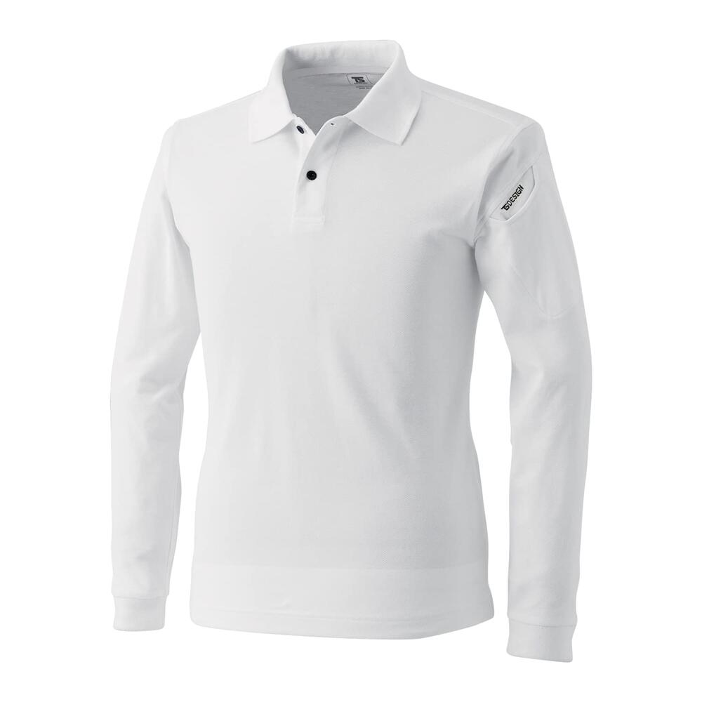 樂天商城 - TS DESIGN(ティーエスデザイン) ES ロングスリーブポロシャツ 長袖 ドライ鹿の子 4075 吸汗速乾 制電 JIS T8118 帯電防止 消臭 UVカット オールシーズン 男女兼用 作業服 受注発注