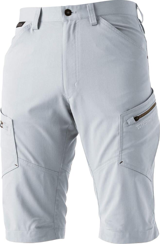 樂天商城 - TS DESIGN ティーエスデザイン LIGHT TEC メンズ カーゴショートパンツ 53045 作業着 作業服 ワークパンツ ハーフパンツ 遮熱 UVカット 吸汗速乾 ストレッチ 春夏 受注発注